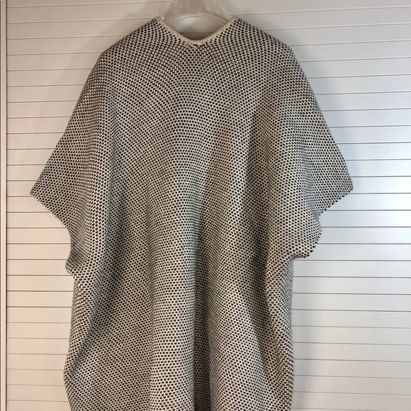NWT Ann Taylor LOFT Tight Knit Poncho Jacket Sweater Open Front Cardigan OS - Picture 7 of 8